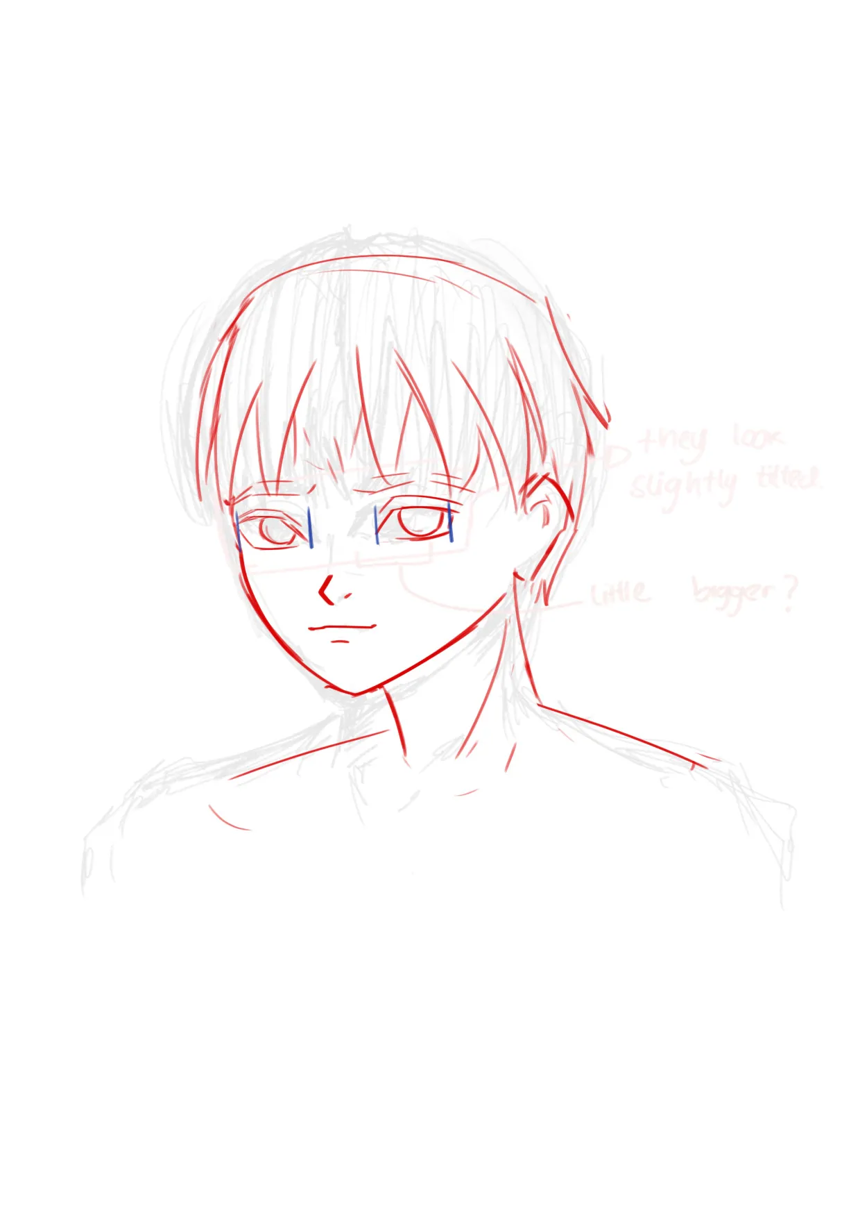 How can I improve drawing anime eyes so they look more proportional and balanced? Mine look really off.