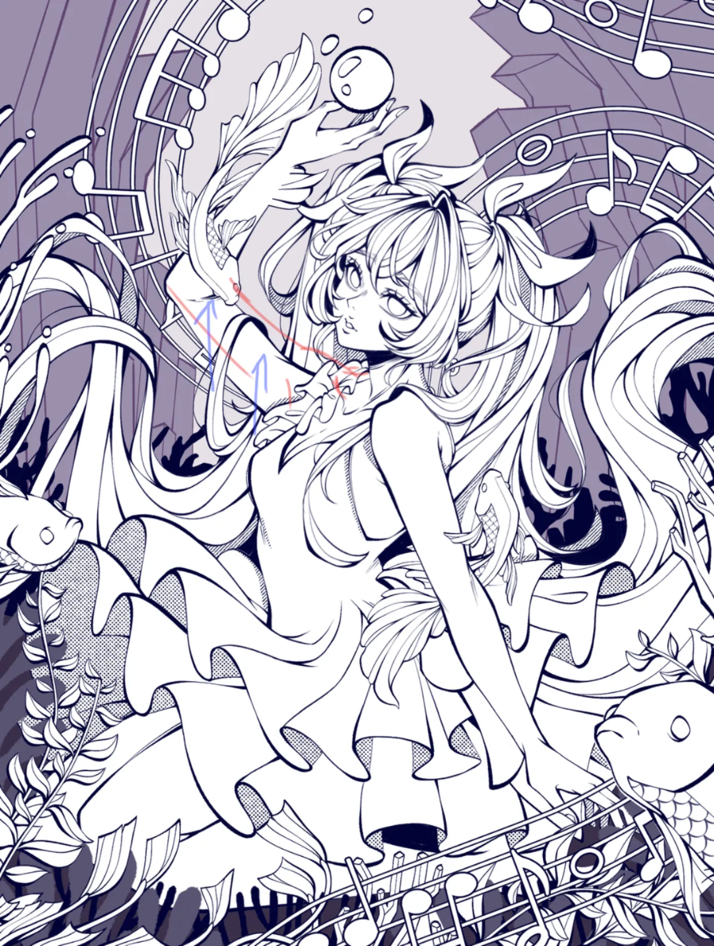 Deep sea Miku Fanart