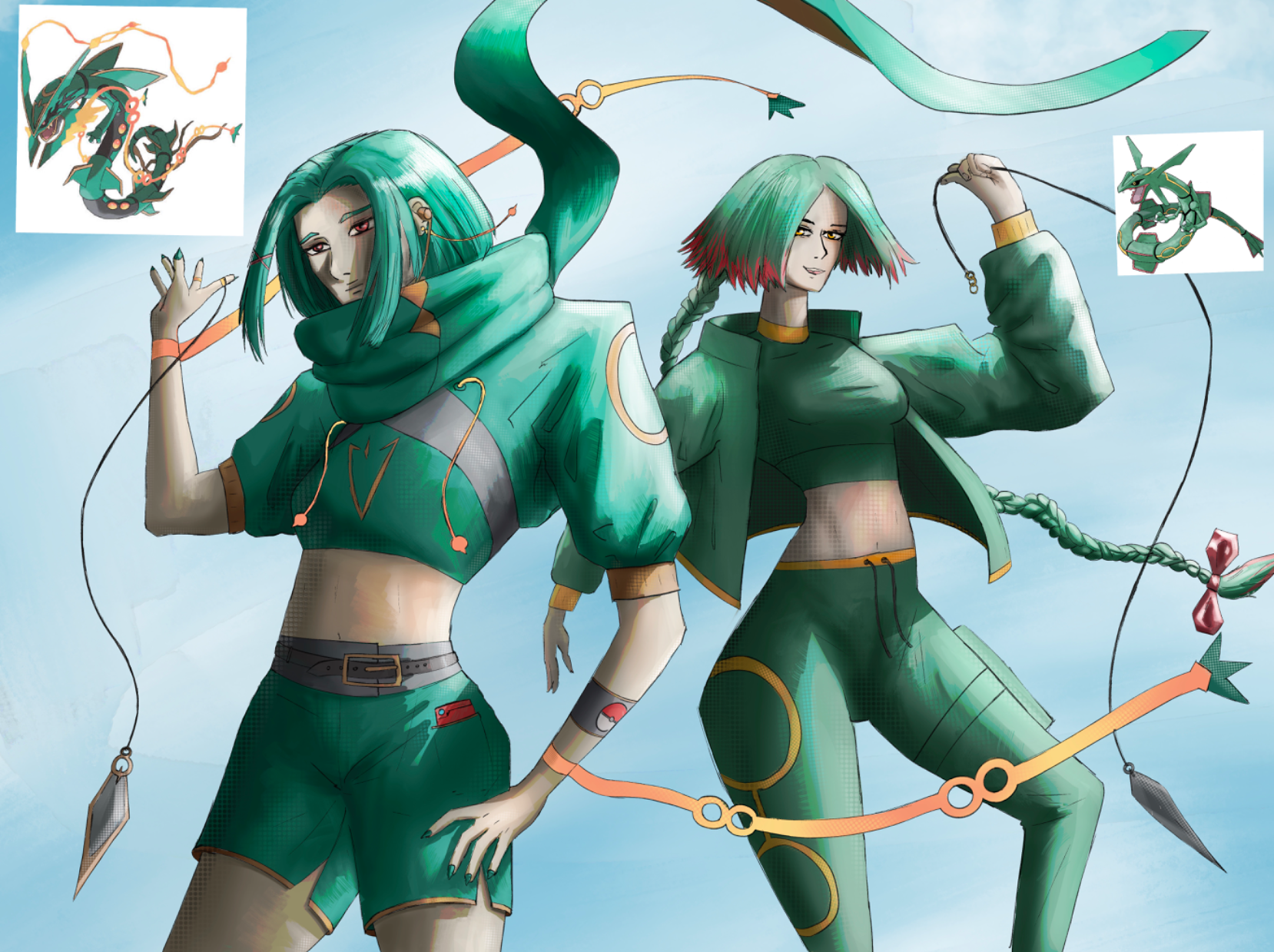 Mega Rayquaza as a human