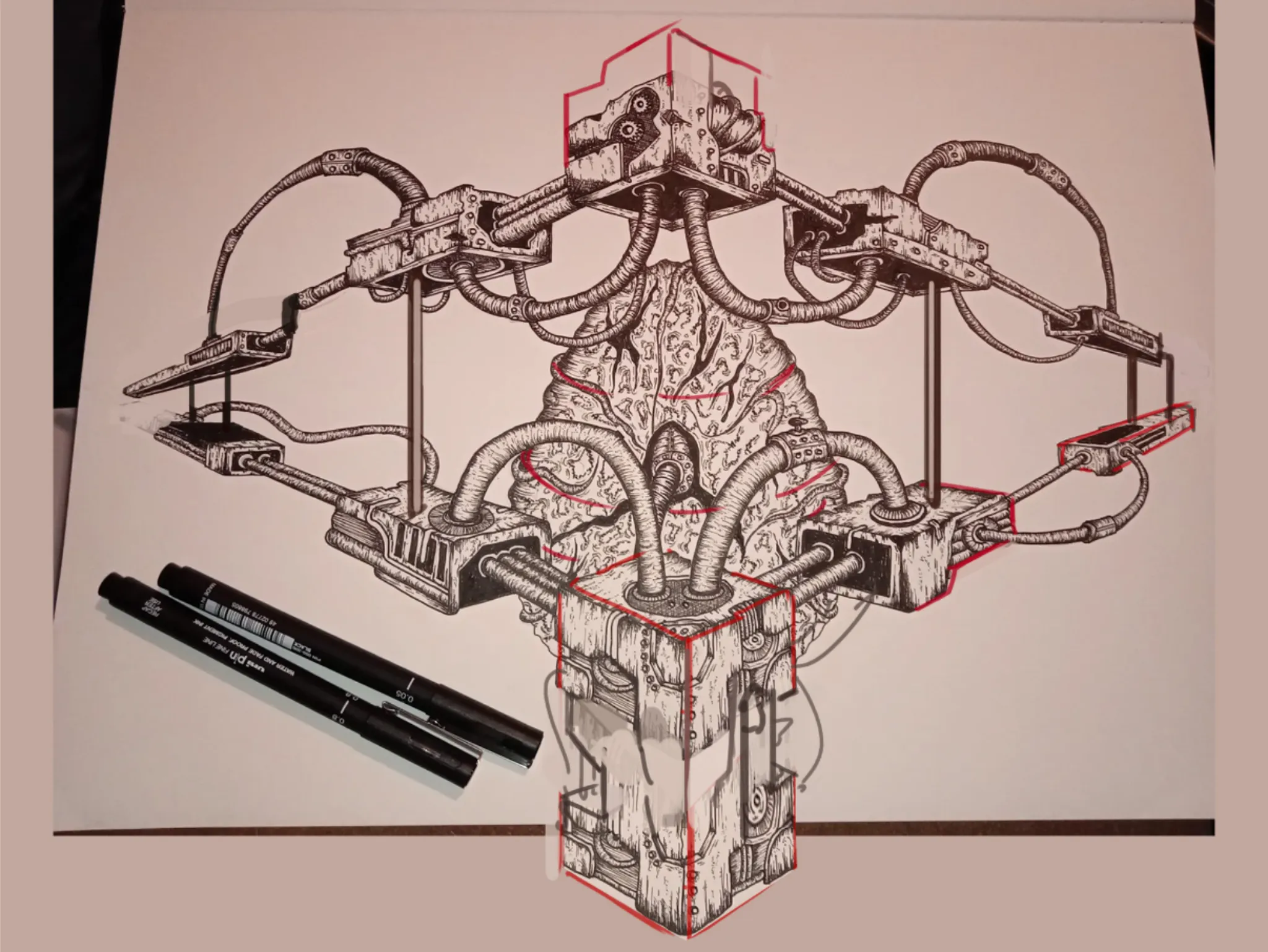 Bio-mechanical Alien Machine Concept Art