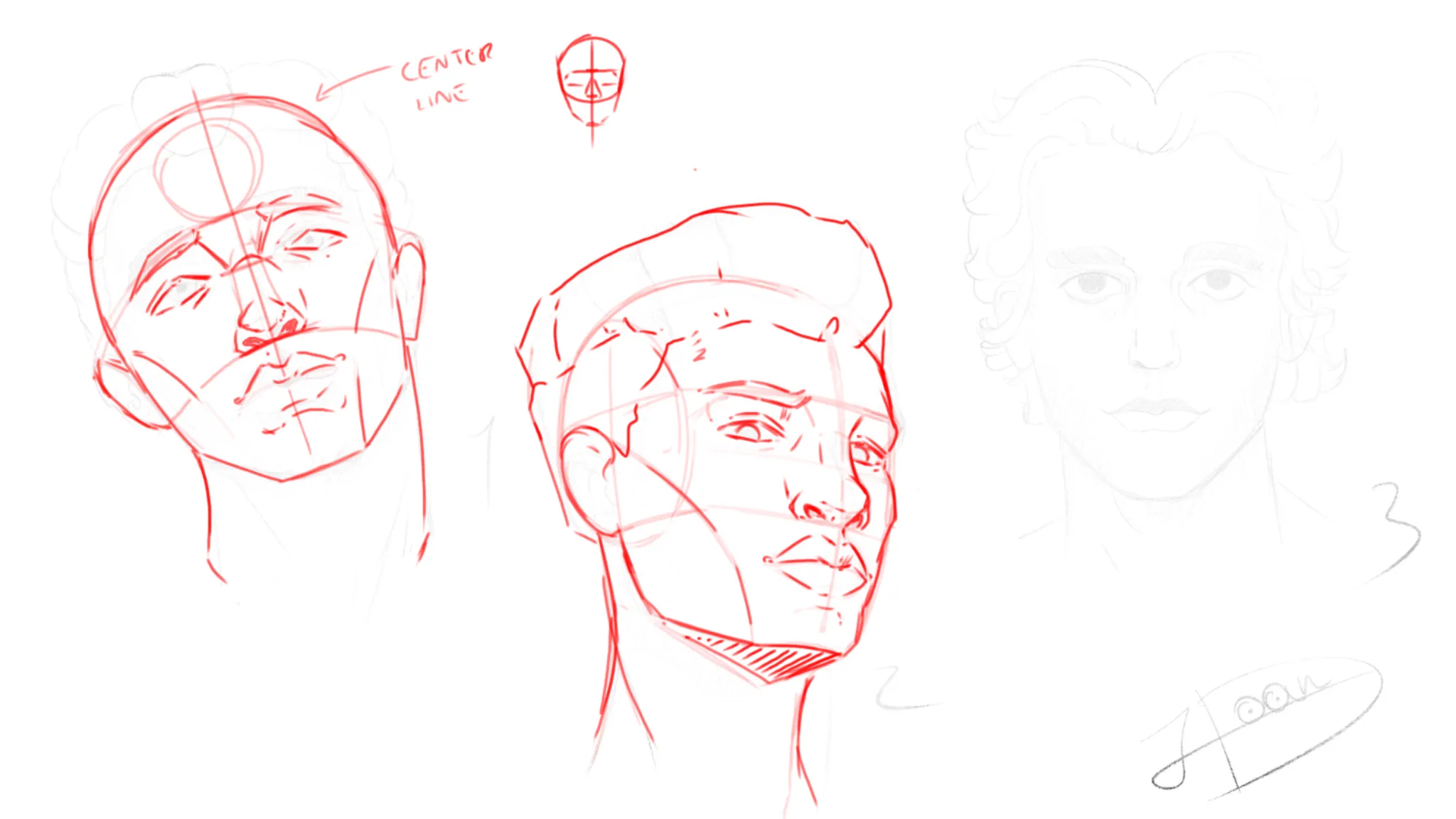 Portrait studies, how could I improve them?