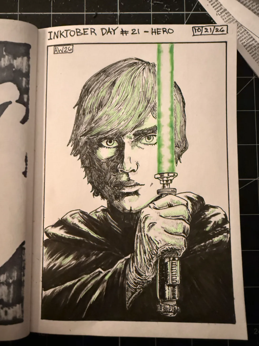 Inktober day # 21 - Hero