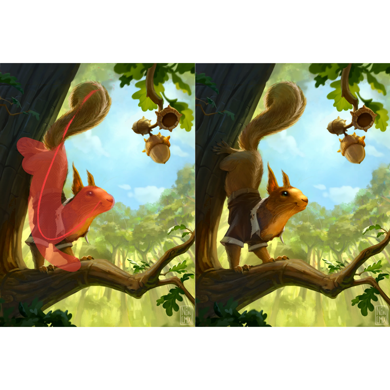 Squirrel token MTG card WIP