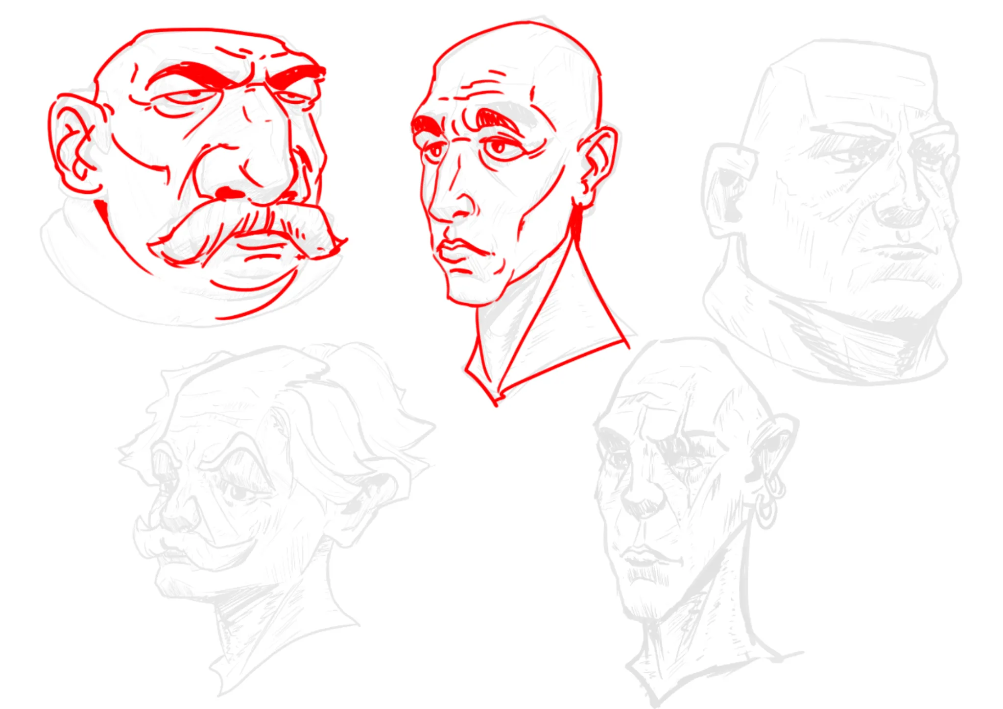 chacters head