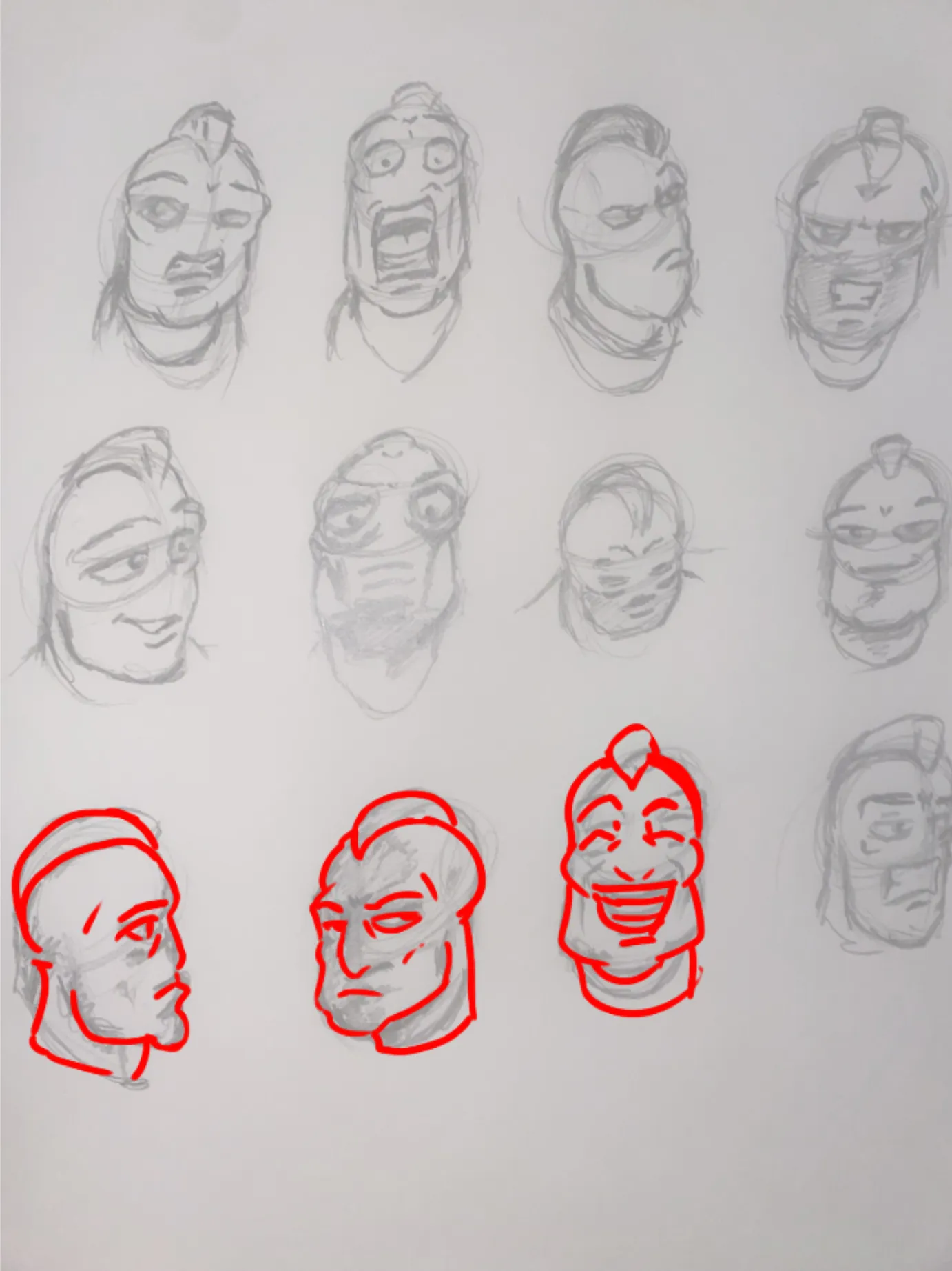 The many faces (well, 12) of The Intern
