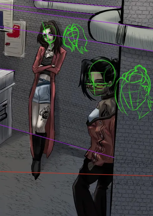 2 girls in alley