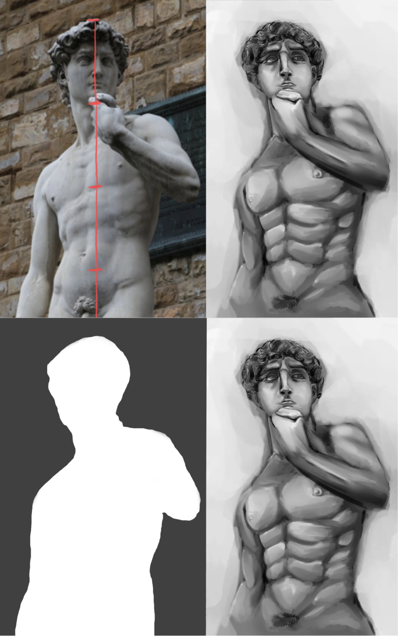 michaelangelo statue study