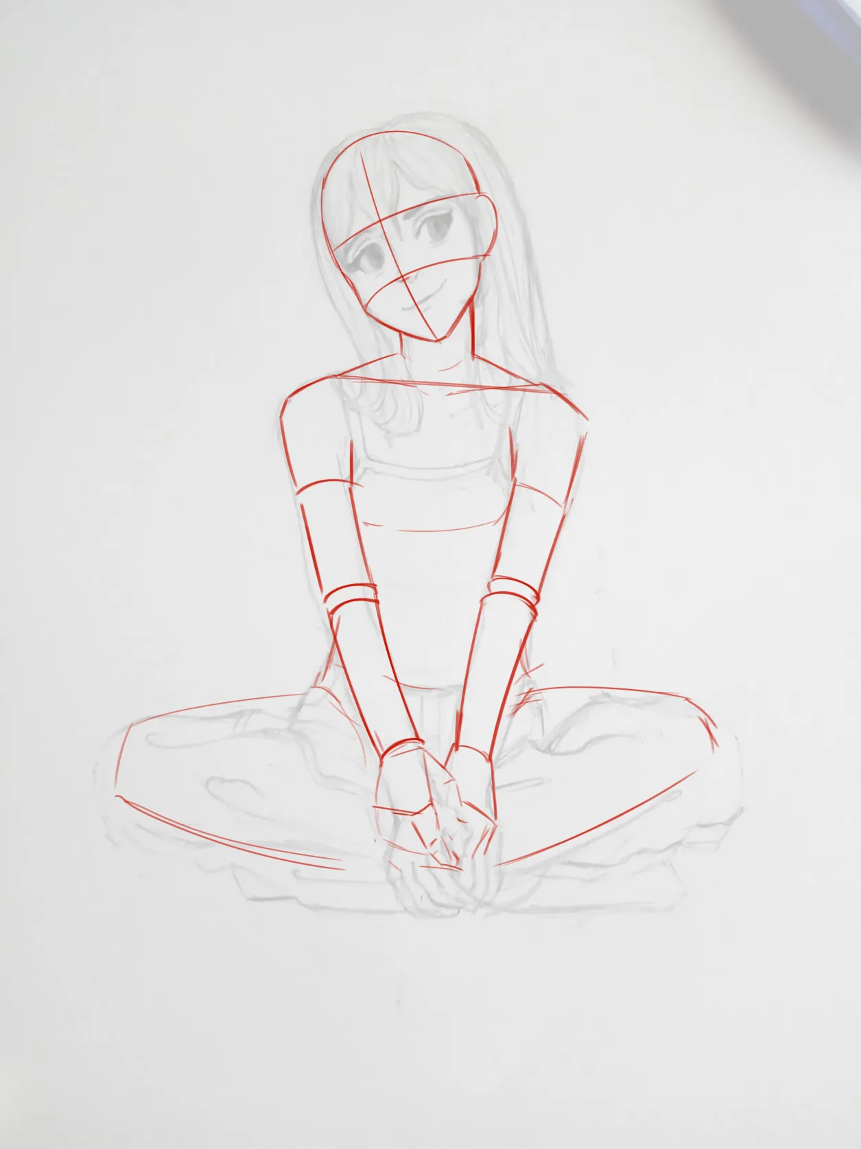 anime girl shoulders/ simple /anatomy -trying to keep anime girl shoulders simple in my drawing