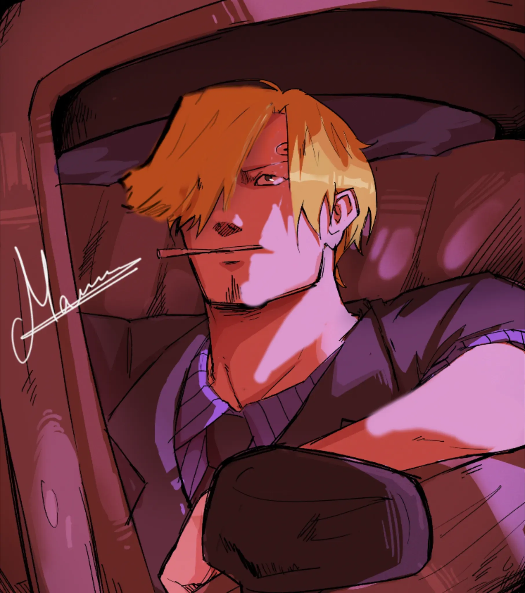 Sanji fanart from me!!