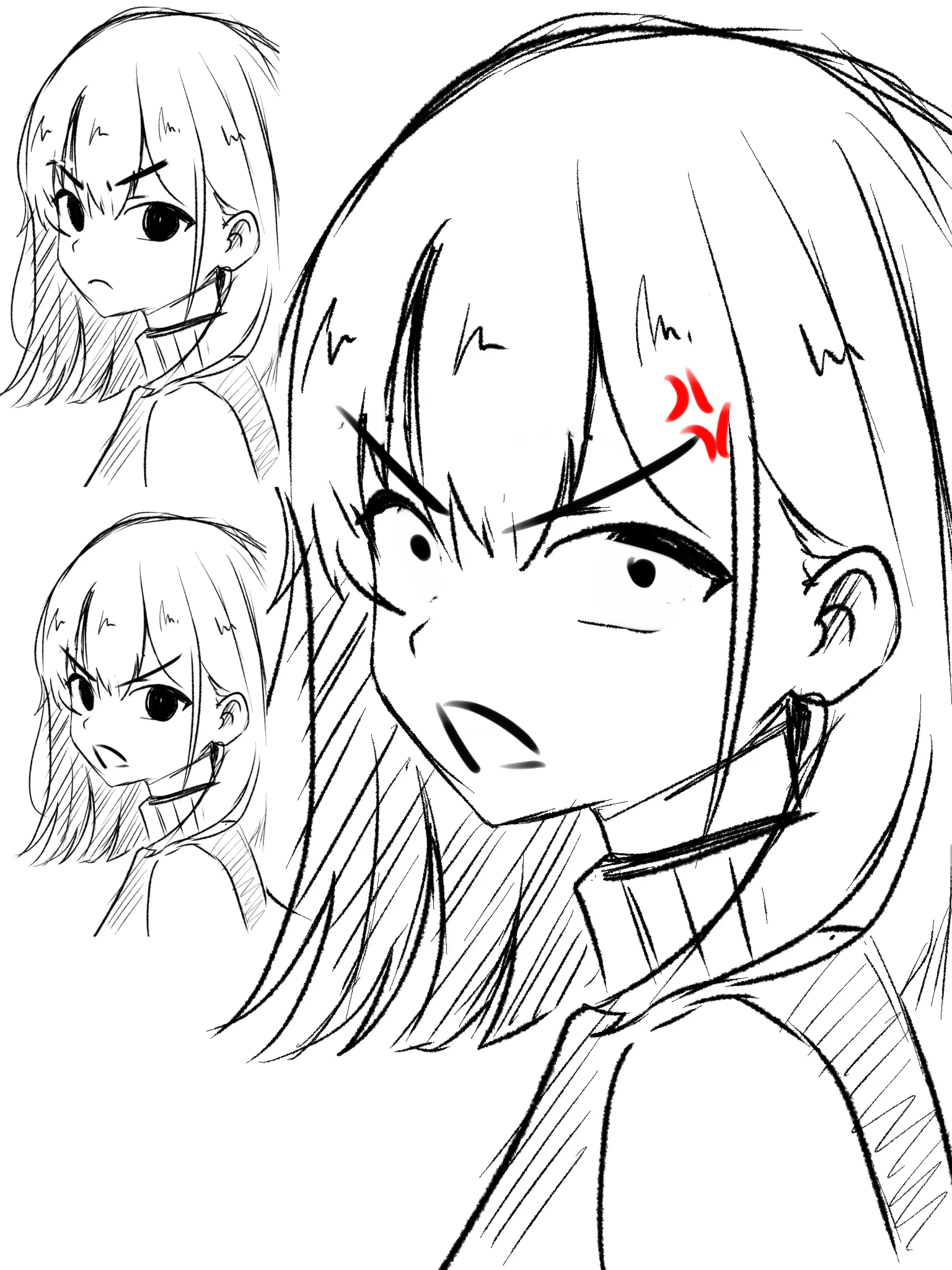 trying to draw a stronger angry anime expression