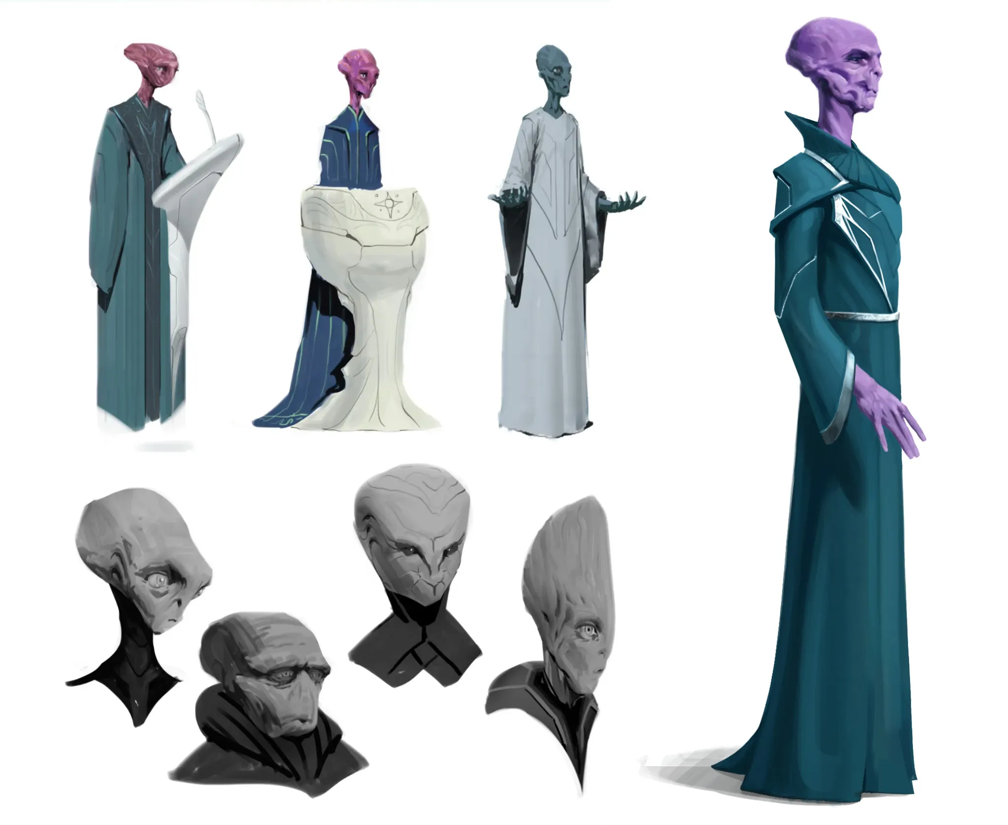 Character design - Alien politician concepts