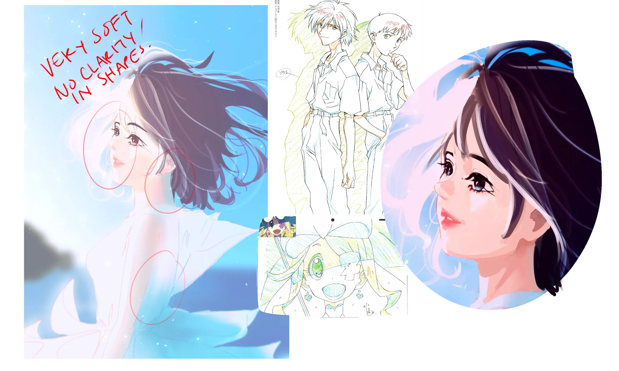 trying to keep my anime shading simple but it gets muddy