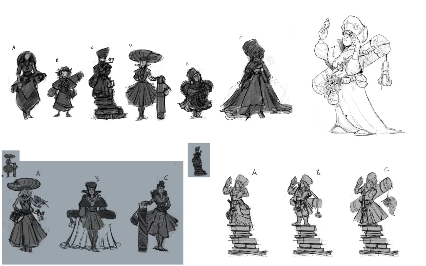 Dnd character character design and groupshot, heavy WIP