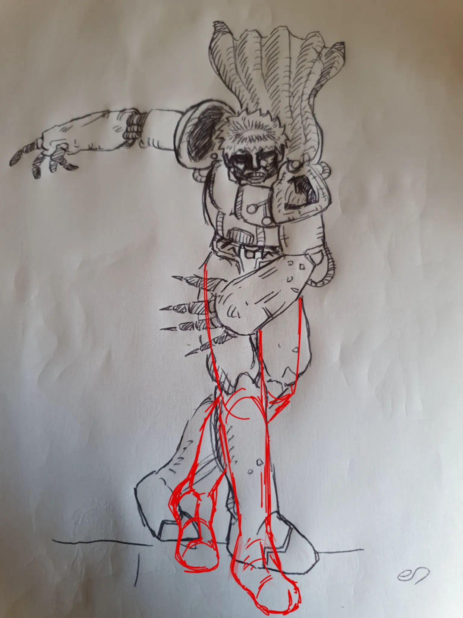 Movement astartes , how to draw feet boot