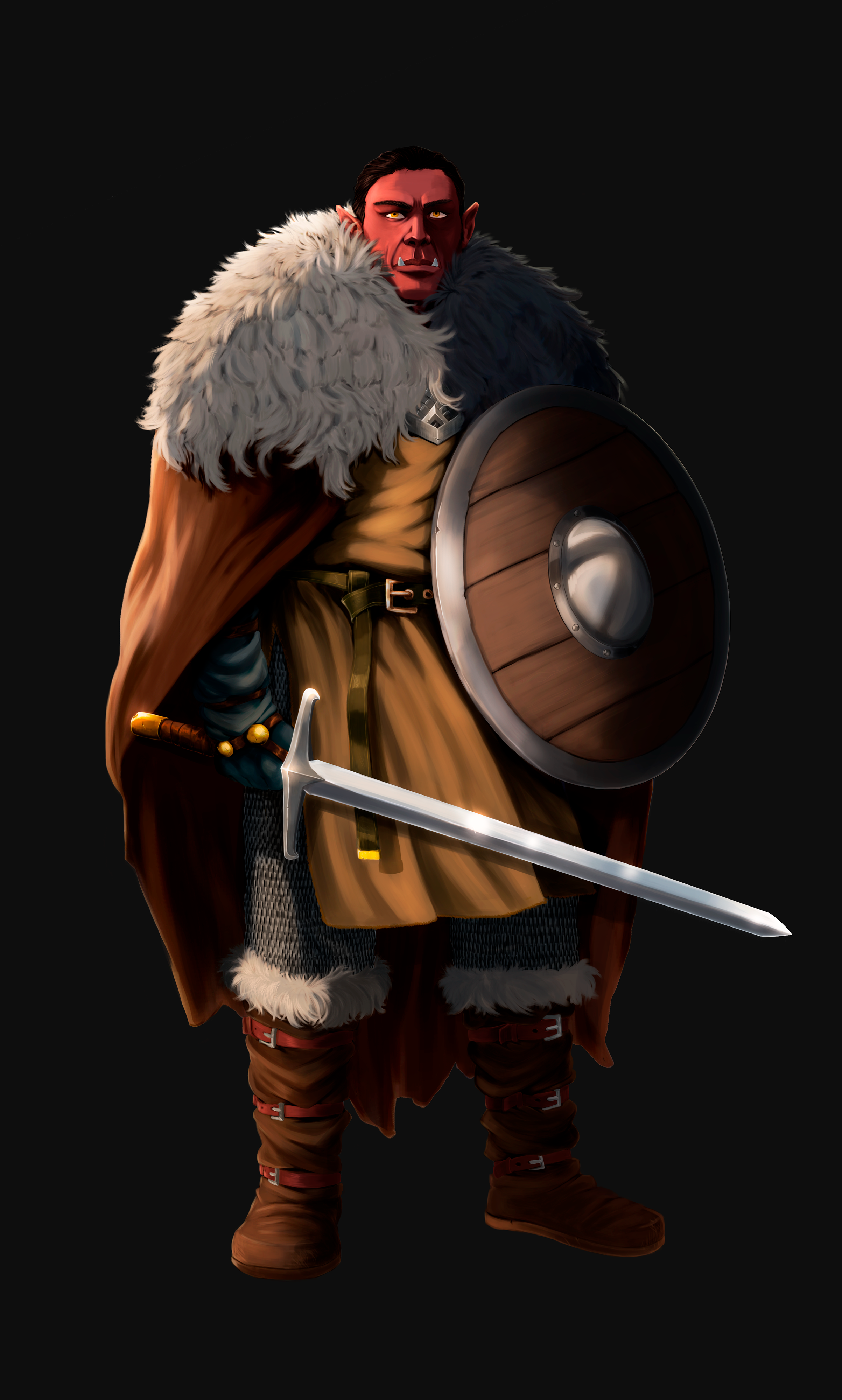 This is Broxigar, my level 20 Warrior/Barbarian halforc. First character that i had the pleasure to max level.
PS: This is not his final form, this is him at level 1.