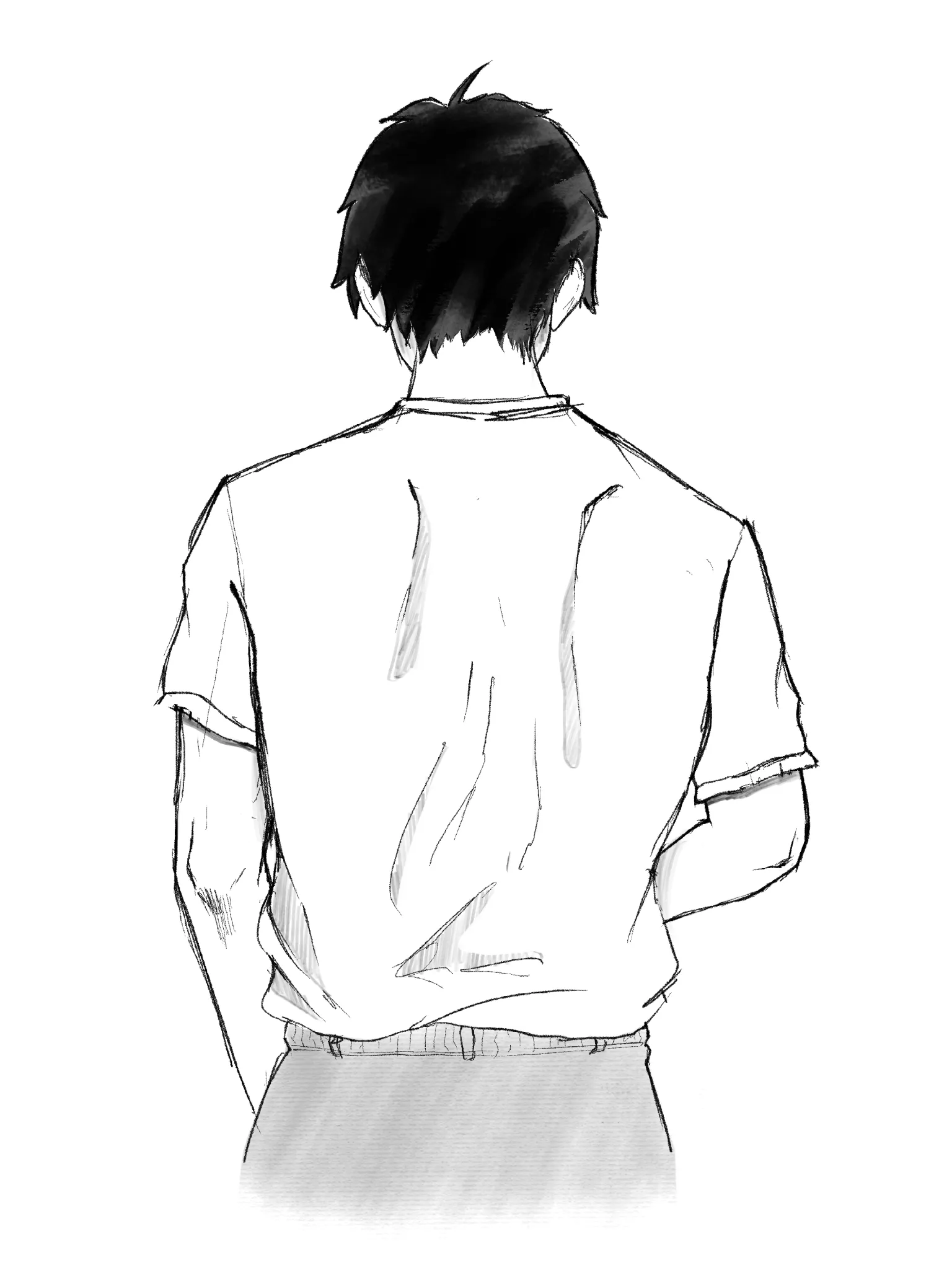 anime back view looks easy to draw but something is off