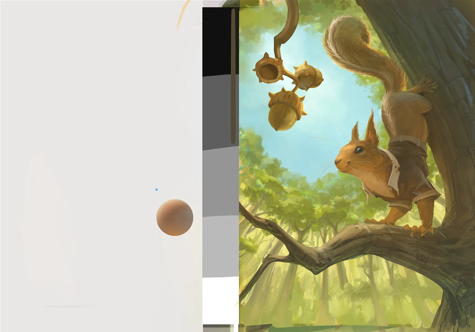 Squirrel token MTG card WIP