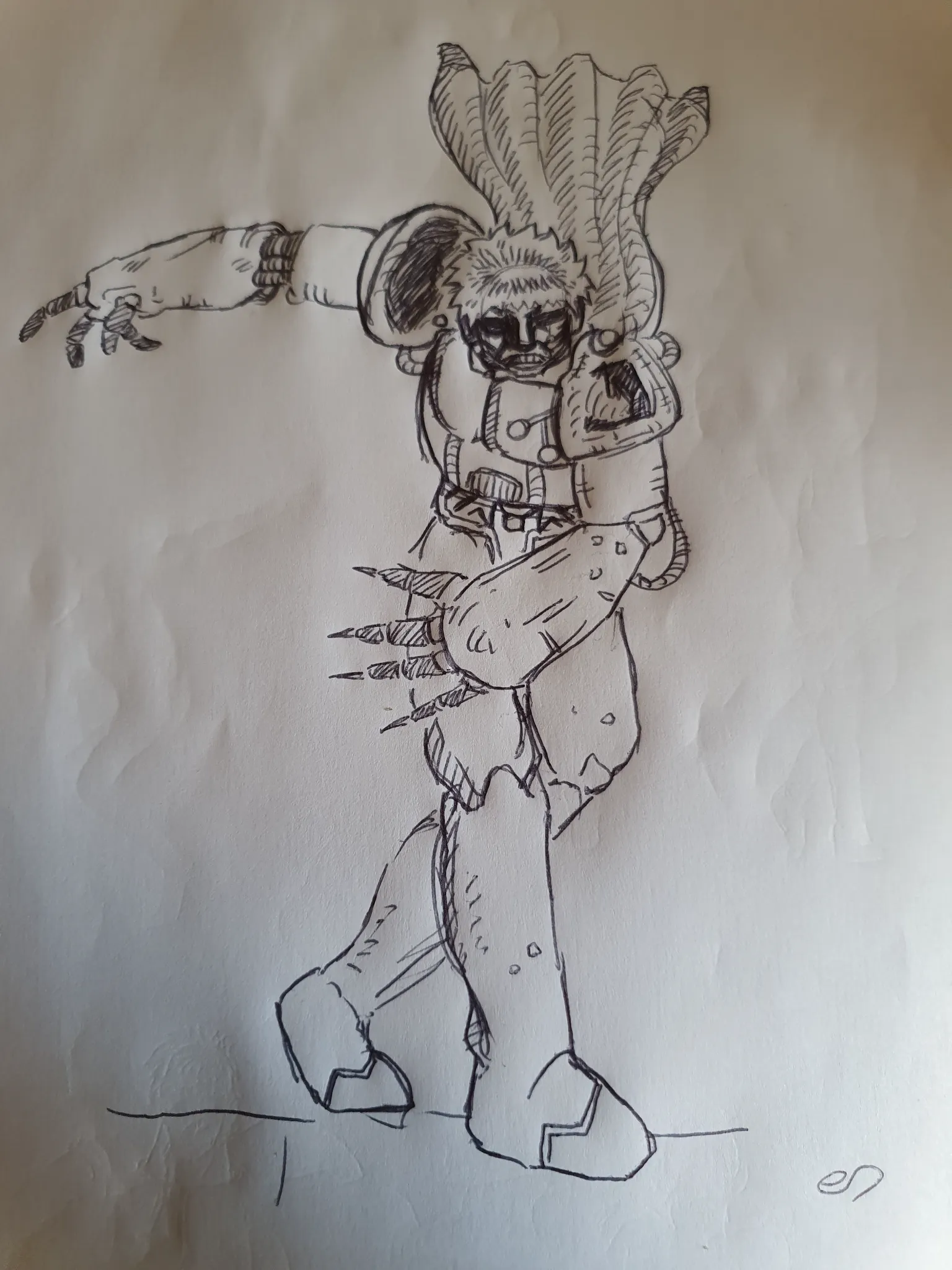 Movement astartes , how to draw feet boot