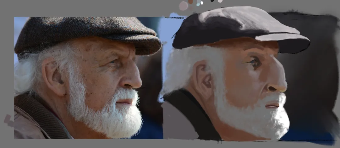 portrait painting practice