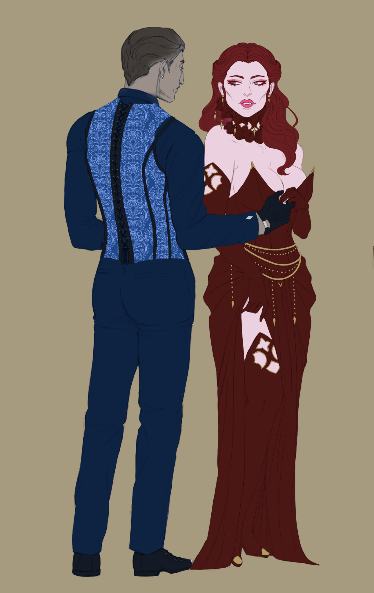 Couple in formal clothes