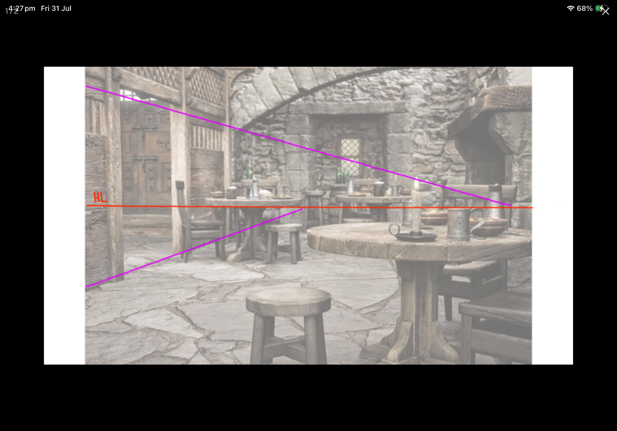 Perspective guidelines exercise 3
