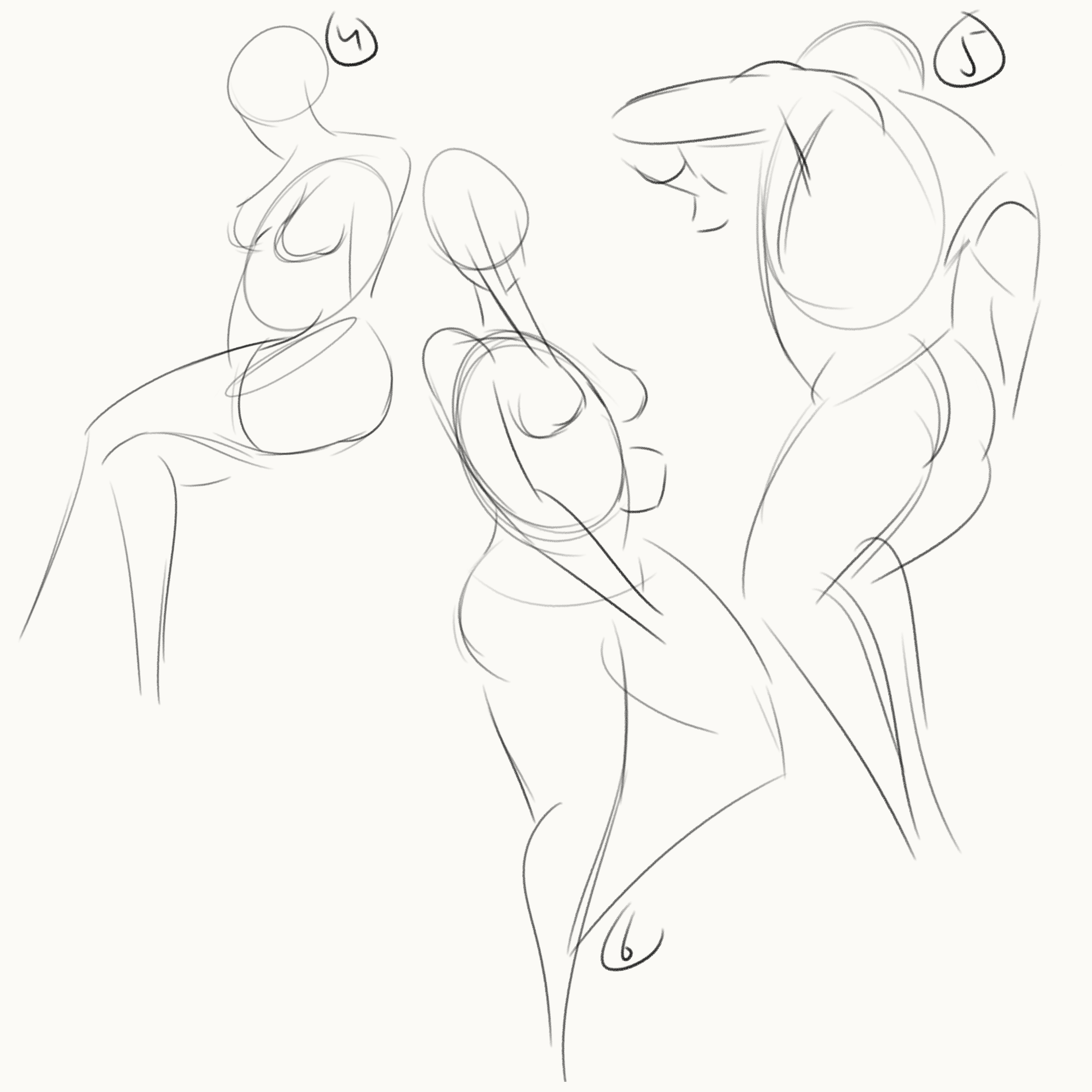 Hey! I'm trying to get better at figure drawing, these are all done in 1 minute each. Any and all feedback is appreciated!
