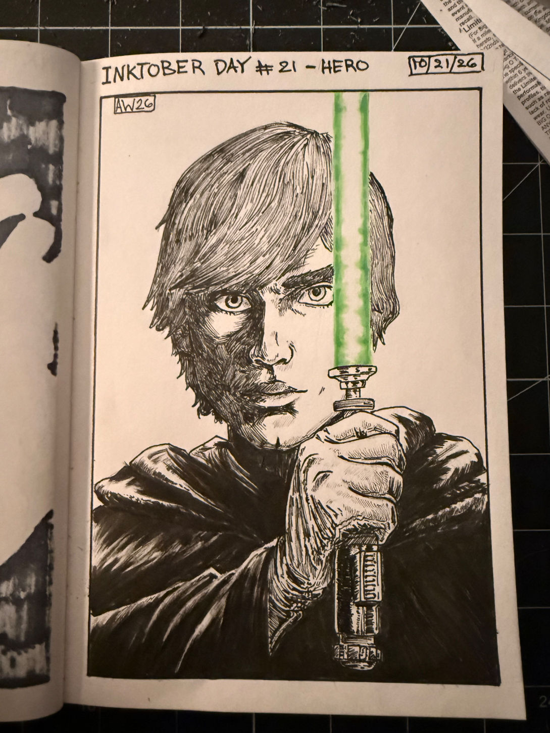 Inktober day # 21 - Hero