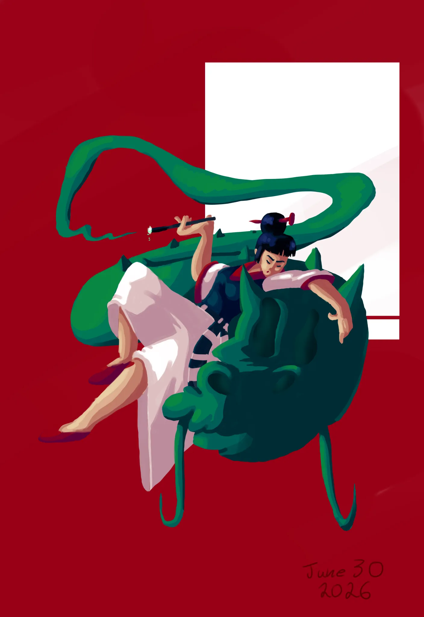 Woman with Smoke Dragon