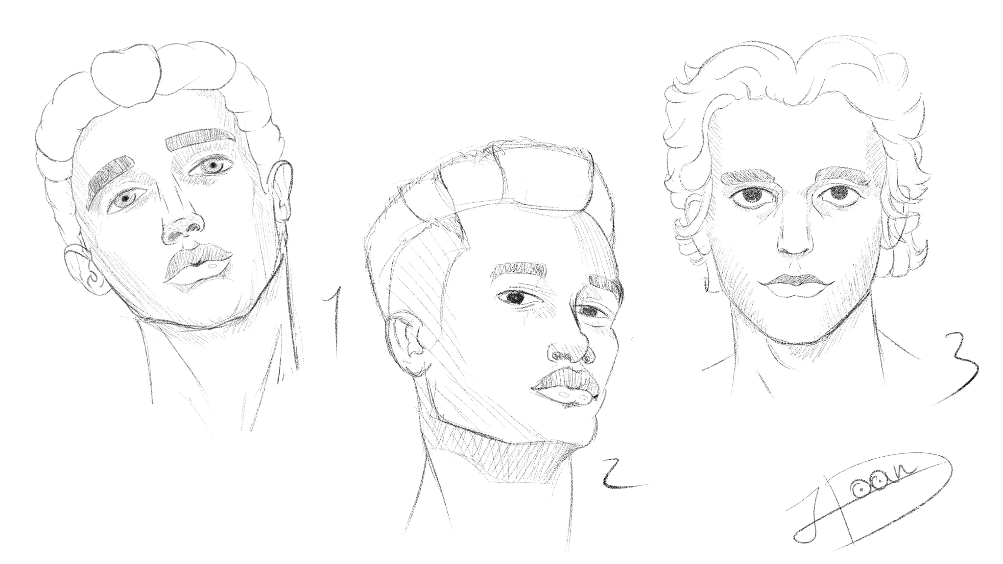 Portrait studies, how could I improve them?