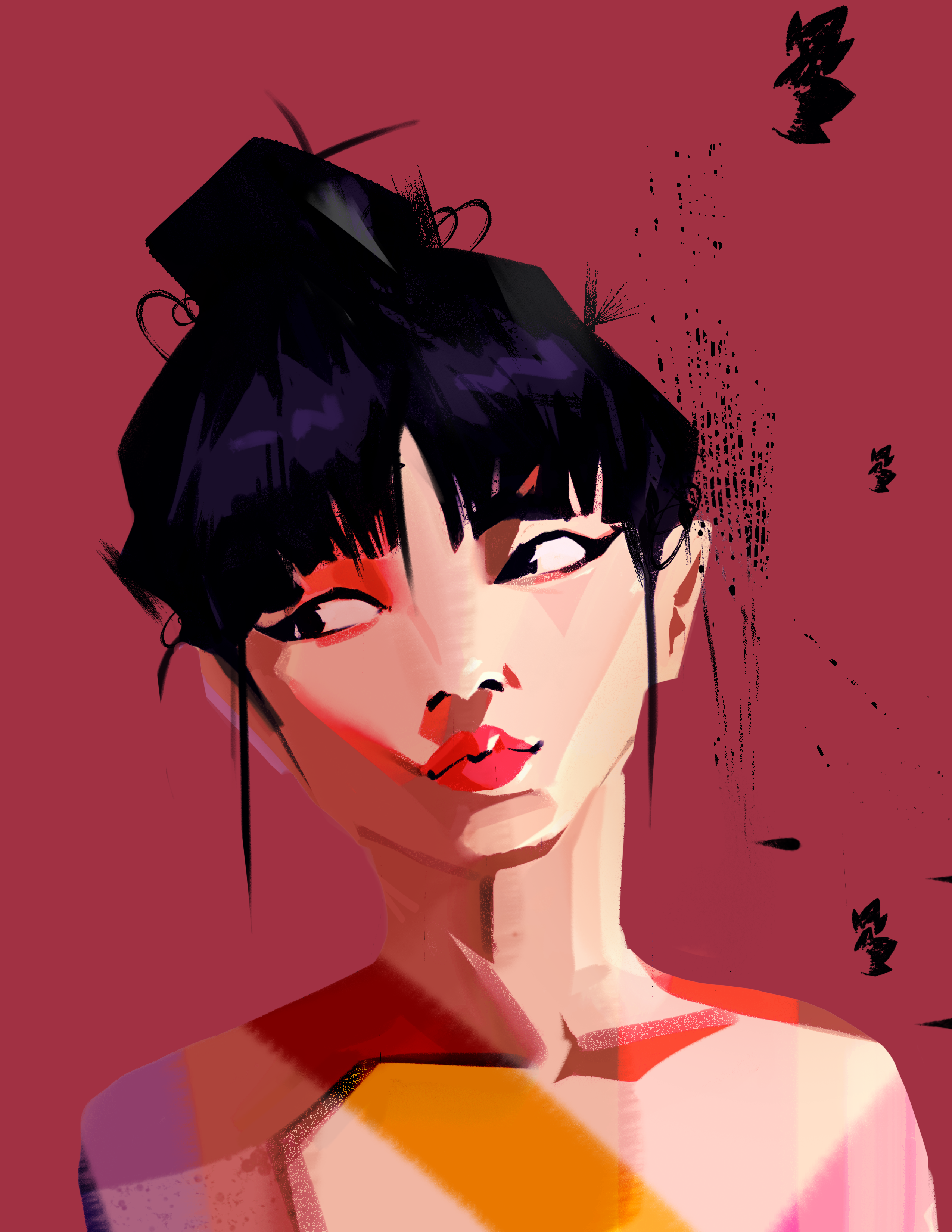 Want to improve stylized portraits. Feels like I’m adding in too many elements at times?
