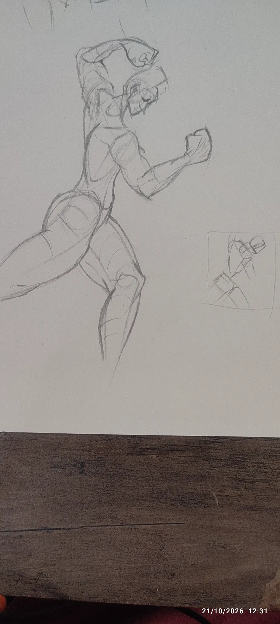 Strong pose