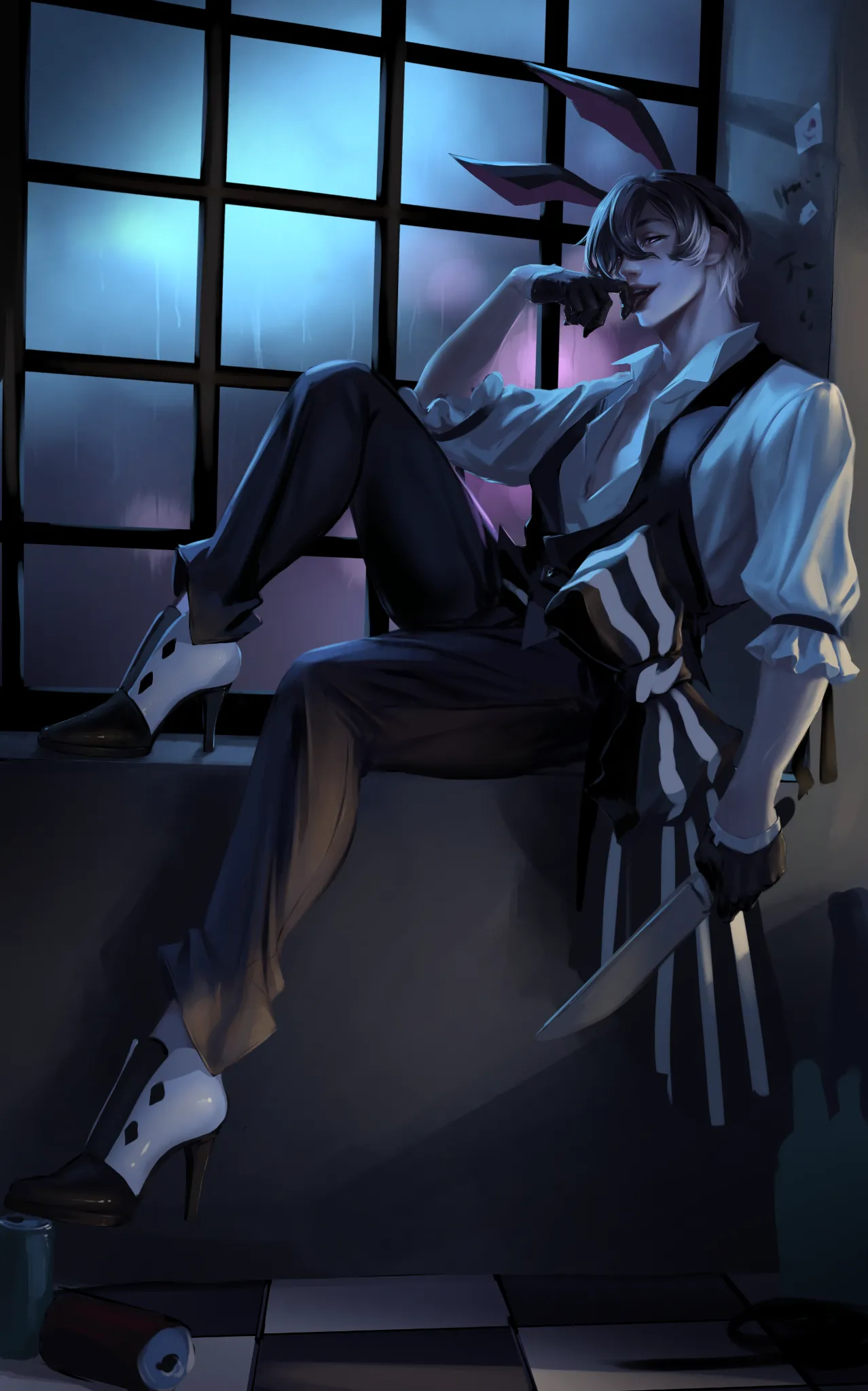 Redraw of an old piece - yandere bunny Belphie