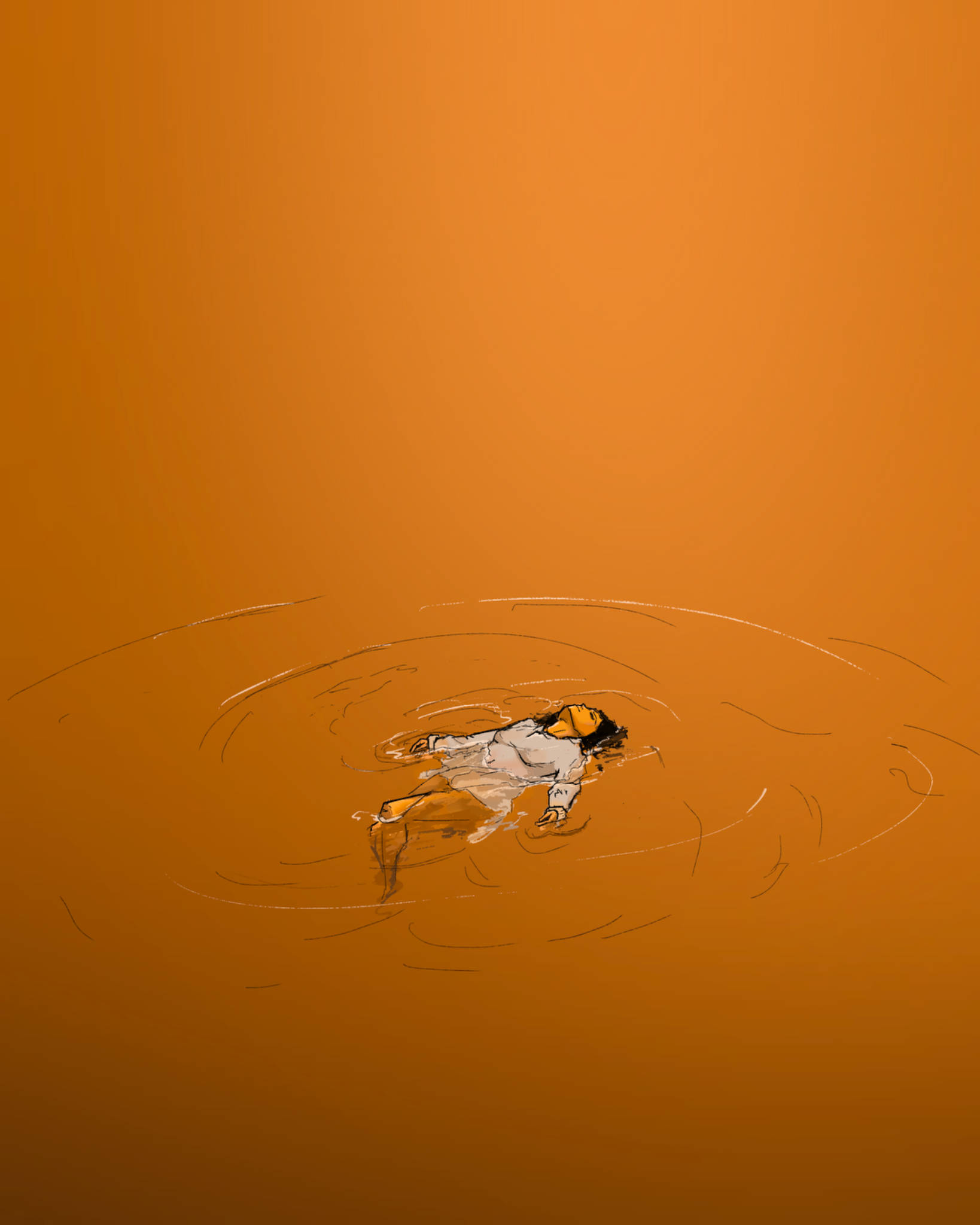Floating in water
