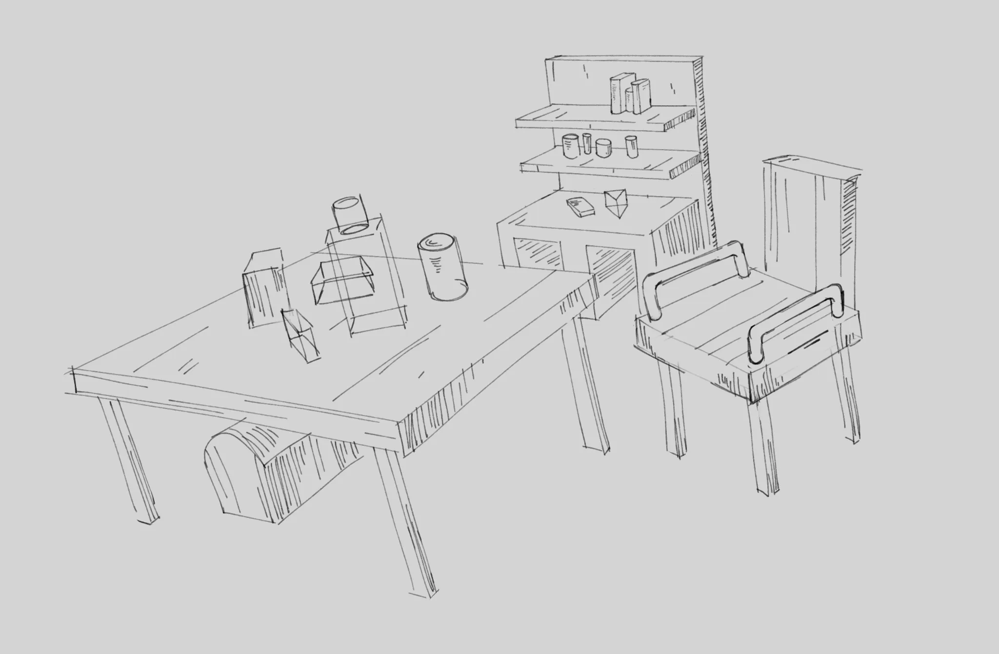 Freehanding Basic Shapes in 2PT Perspective