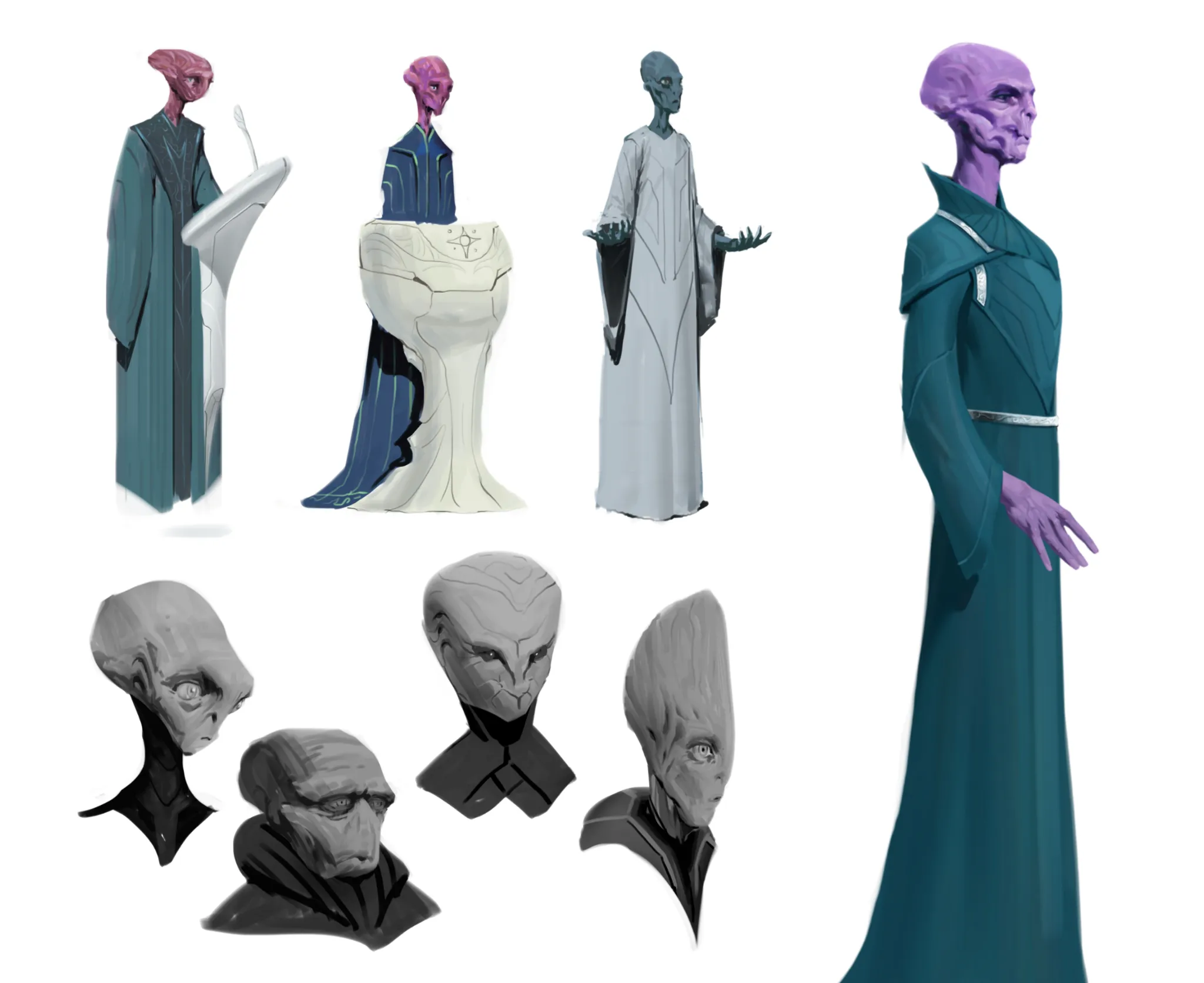 Character design - Alien politician concepts