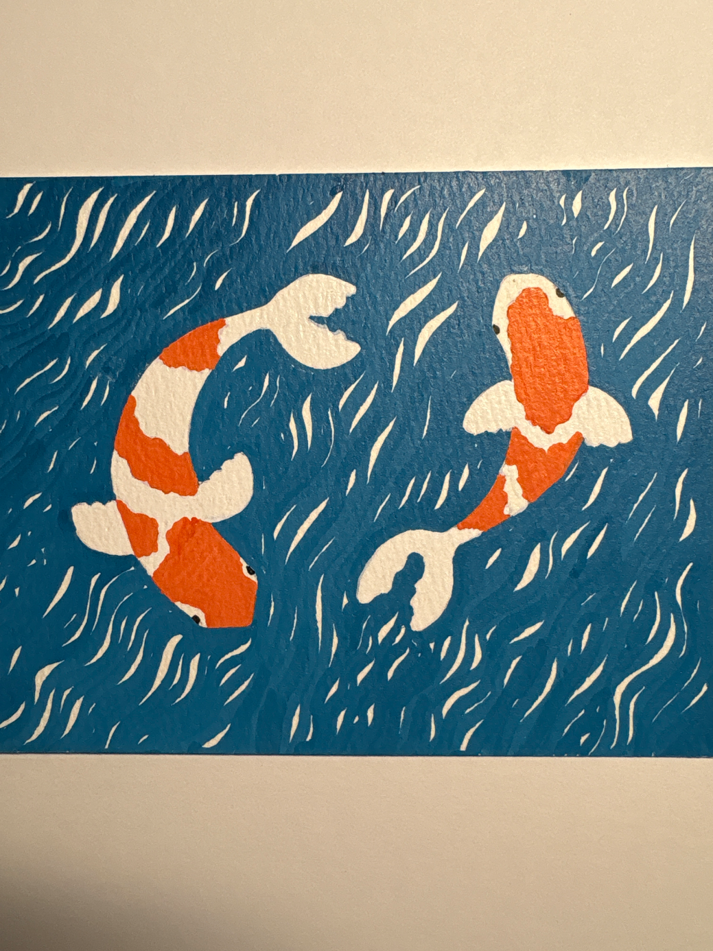 Koi fish in pond