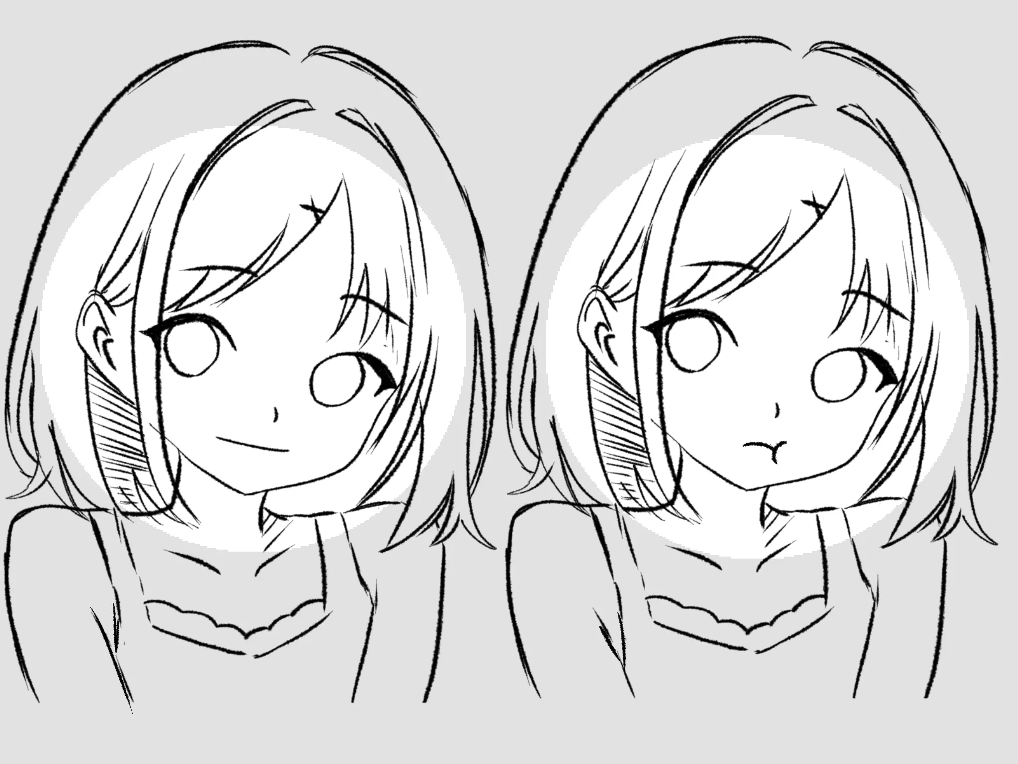 anime expressions look easy until i try to draw them