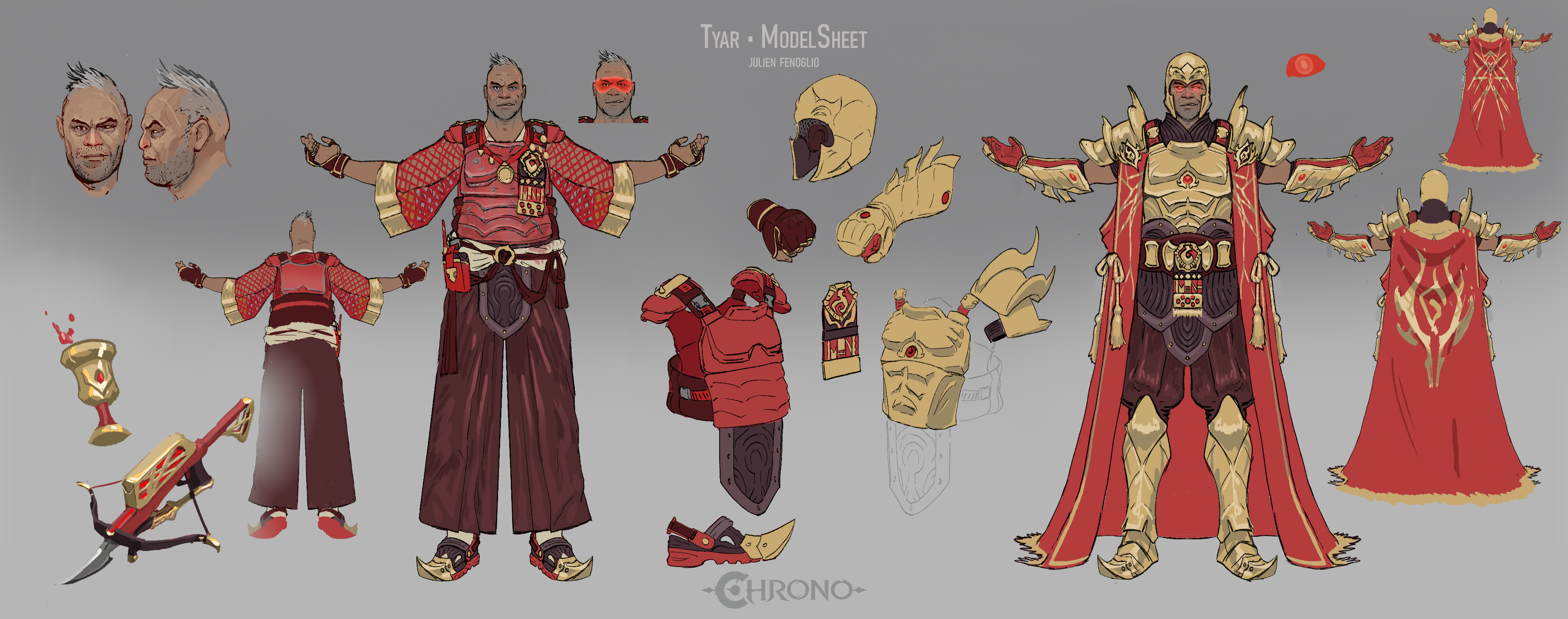 I got the occasion to do some character design / model sheet for a project since ... ages!
This one is done and approved by the client, however, I'm a taker for feedback as a drawing but even more so as a design and as a "world guide"/AD piece
