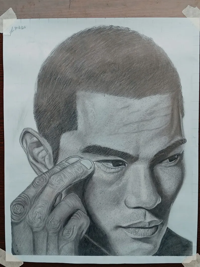 Realistic face artwork
